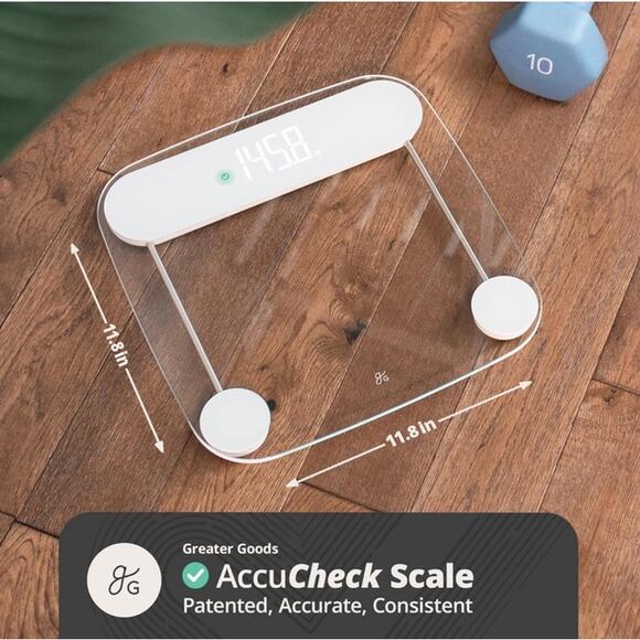 Greater Goods Digital AccuCheck Grey Sleek Bathroom Scale 400 lbs max NEW - Picture 3 of 11